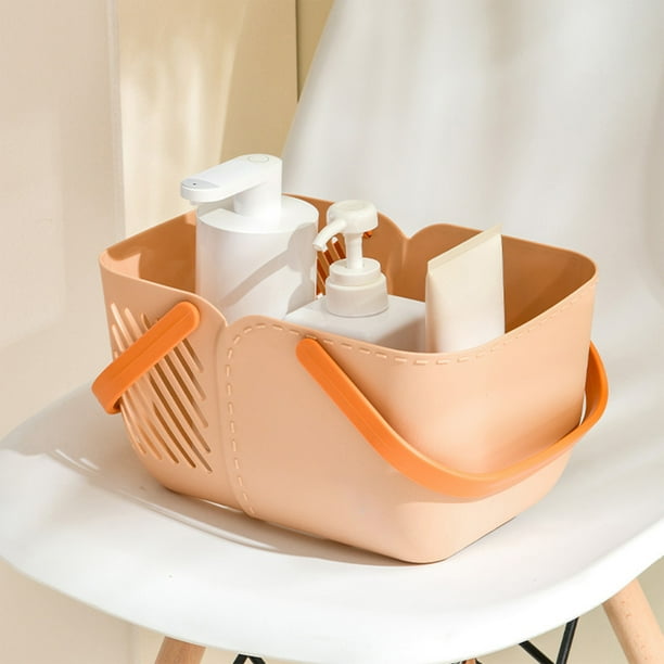 Cesta De Almacenamiento Dorada Multifunción - 24.2x16.5 Cm, Hierro Chapado, Ideal Para Baño, Cocina, Escritorio Y Organización