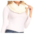 thumbnail image 3 of Sakkas Mellah Long Wide Soft Fuzzy Infinity Fall Winter Wrap Scarf - White - One Size Regular, 3 of 5