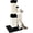 Black and White, variant on Cat Scratching Post with Large Plush Perch, Sisal & Carpet Scratching Surfaces, Vertical Scratching Posts and Elevated Washable Bed for Indoor Cats, Beige