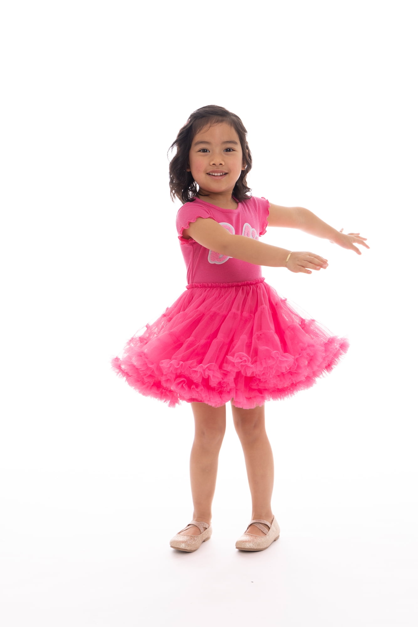 Barbie Toddler Girl Tiered Tutu Dress with Chenille Patch, Sizes 12M-5T