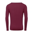 thumbnail image 2 of Sivvan Men’s Long Sleeve Underscrub Tee - Men’s Comfort T-Shirt - S8506 - Burgundy - XL, 2 of 4