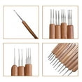 thumbnail image 5 of Kironypik 10pcs Crochet Hooks Bamboo Handle Alumina Crochet Hooks Knitting Needles Set 2.5-6mm Crochet for Weave Sewing Needles Tool 3 head 0.75mm, 5 of 6