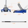 thumbnail image 3 of Low Profile Floor Jack for Cars, 5 Ton (11,000 lbs) Heavy-Duty Steel Dual Piston Quick Lift Pump, 3.54-21.65 Inch Lifting Range, Black Silver Hydraulic Car Jack for SUV Truck, 3 of 14