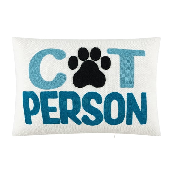 Mainstays 14"x20" Cat Person Decorative Throw Pillow Cover