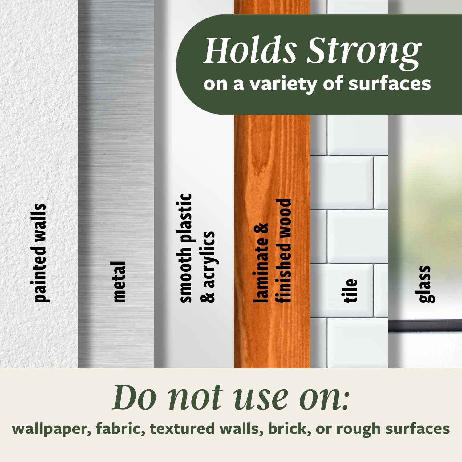 Command Medium Hooks, Juniper Berry, Holds 3 lbs, 4 Hooks, 6 Adhesive Strips