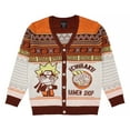 thumbnail image 2 of Naruto Shippuden Men's Ichiraku Ramen Shop Ugly Christmas Sweater Button-Up Knit Cardigan, 2 of 7