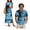 Blue Ocean Palm, variant on Couple Matching Outfits Washable Matching Summer Outfits for Couples Hawaiian Shirt for Men Polynesian Hibiscus with Soft Fabric Breathable for Summer Vacation Trip