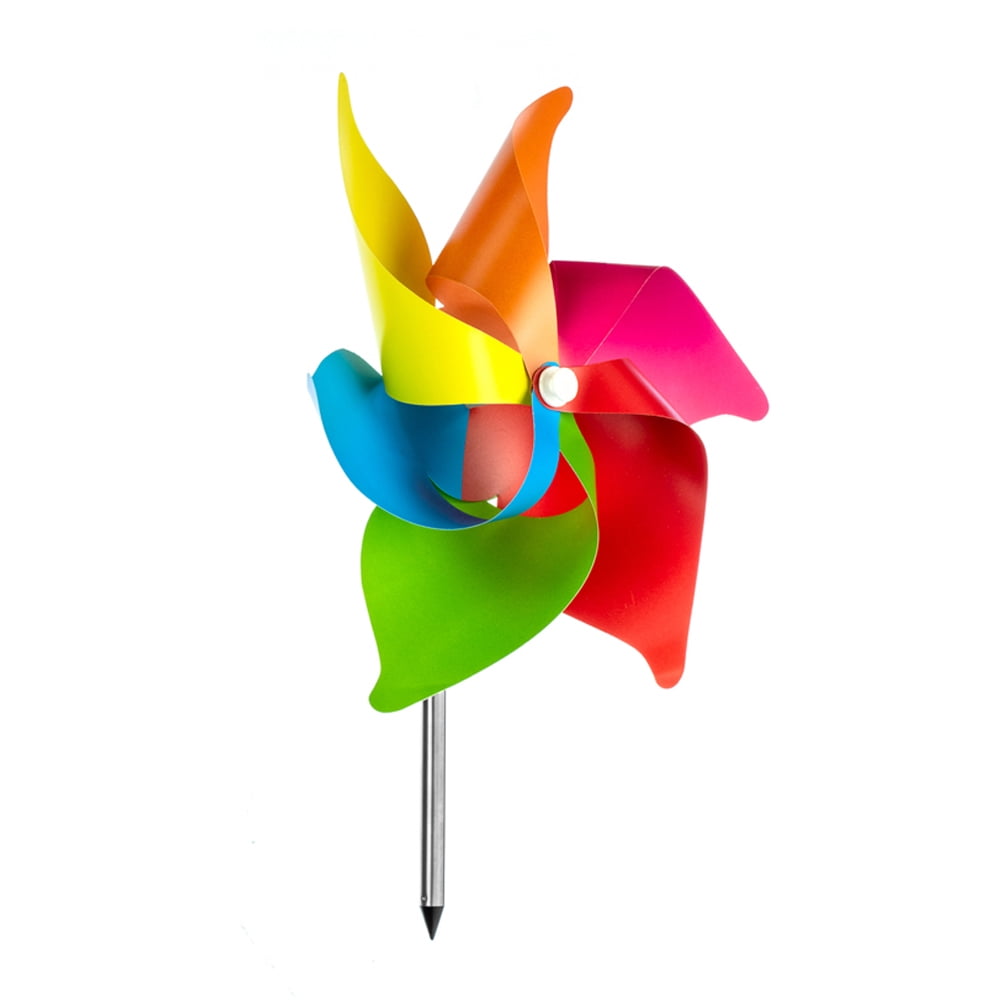 Butterfly Flower Windmill Colourful Wind Spinner Garden Gift Yard Decor G8X7