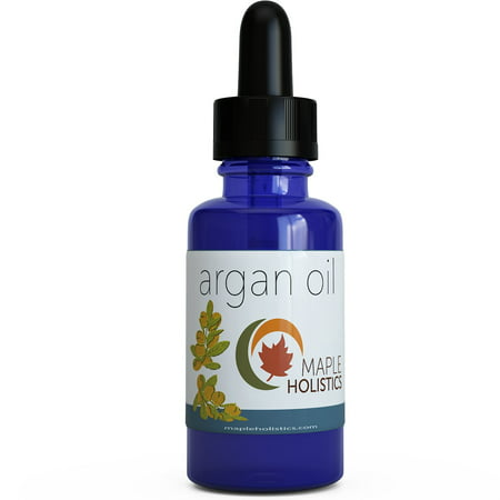 Maple Holistics 100% Pure Argan Oil, Vitamin E + Fatty Acids, Natural Skin & Hair Care Product, 2