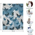 thumbnail image 4 of Lightblue Butterfly Sparkle Pattern Blanket,Comfortable Soft Flannel Throw Blanket,All Season,Warm Lightweight Blankets for Sofa Bed Couch Living Room Chair,30"x40", 4 of 4