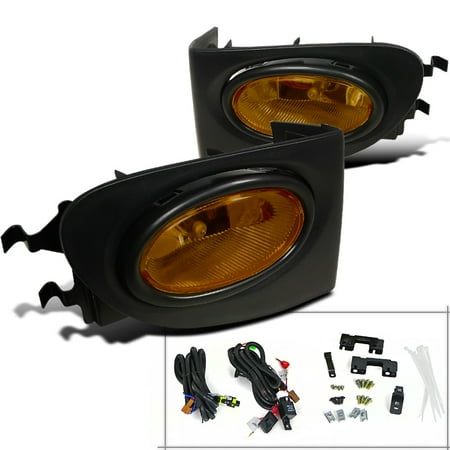Civic Si Yellow Fog Lights Spec-D Tuning For 2002-2005 Civic 3Dr Hatch Si Yellow Fog Lights Driving Lamps + Switch & Bulbs 2002 2003 2004 2005 (Left+Right) ()
