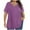 Purple, variant on Fanxing 3XL Short Sleeve Tees Slimming Summer Blouses