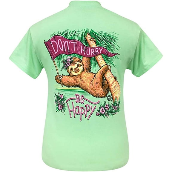 Girlie Girl Originals Don't Hurry Mint Short Sleeve T-Shirt (Medium)