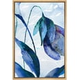 thumbnail image 4 of IDEA4WALL Framed Canvas Print Wall Art Blue Flower Display with Watercolor Effect Floral Botanical Modern Art Rustic Multicolor Wall Decor for Living Room, Bedroom, Office - 16"x24" Natural, 4 of 5