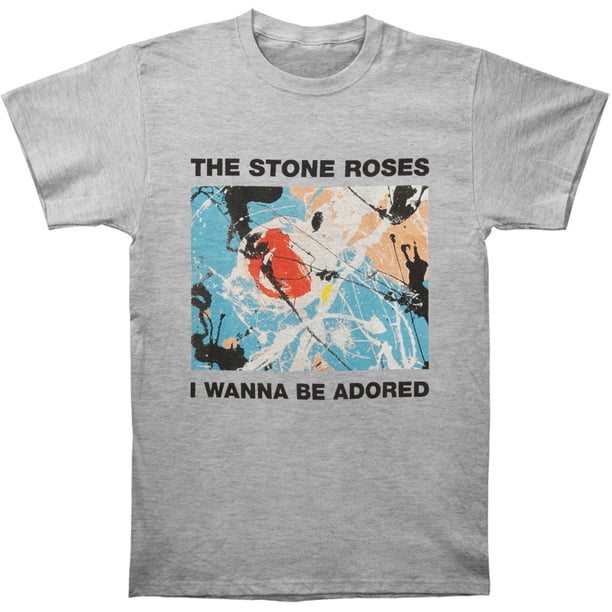 Stone Rose Stone Roses Men S I Wanna Be Adored T Shirt Grey Walmart Com Walmart Com