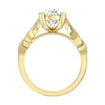 thumbnail image 3 of ARAIYA FINE JEWELRY 10K Yellow Gold Pear and Round Shape Lab Grown Diamond Prong-Set Engagement Ring Size 9 (3 cttw, D-F Color, VS Clarity), 3 of 6