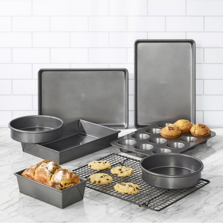 Baking Pans Set of 3, Vesteel Stainless Steel Sheet Cake Pan for Oven - 12.5/10.5/9.4Inch, Rectangle Bakeware Set for Cake Lasagna Brownie Casserole