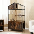 thumbnail image 2 of Gymax Cat Tree w/ Litter Box Enclosure w/ Hidden Washroom Scratching Posts & Pad, 2 of 10