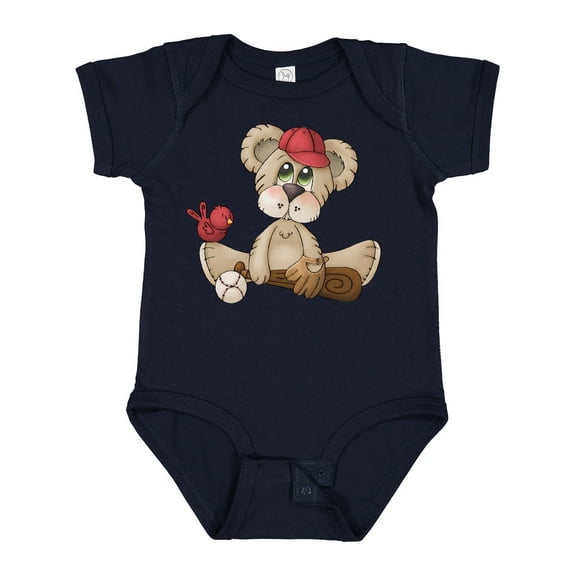 Inktastic Baseball Teddy Bear Boys Baby Bodysuit