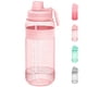 thumbnail image 1 of Botella de agua deportiva con pajita, botellas de agua de 1 l/2 l con marcador y tapa a prueba de fugas y botella sin asa de sudor Sincero  Hogar, 1 of 5