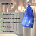 thumbnail image 4 of Bolsas de Basura Biodegradables Cronos 60 cm x 60 cm Azul Paquete de 200 bolsas, 4 of 5