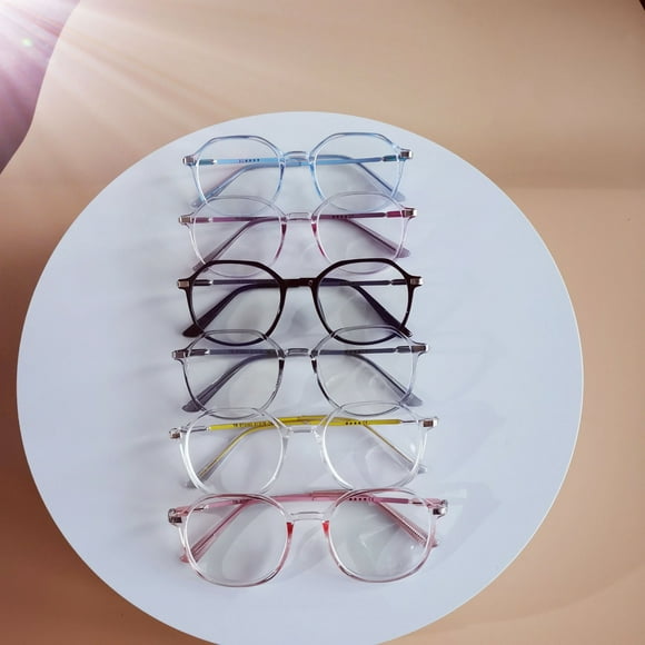Cheers Unisex Glasses Polygonal Frame Eye Protection Eyewear Men Women Zero Diopter Anti Blue Ray Eyeglasses for Work