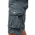 thumbnail image 5 of RAW X Mens Belted 12.5" Inseam Knee Length Cargo Shorts, Steel, 32, 5 of 7