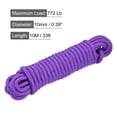 thumbnail image 2 of Cuerda trenzada de polipropileno 10M/33ft 3/8" morado para camping interior y exterior, línea de ropa, 2 of 5