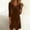 c01Brown, variante sur JGGSPWM Robe en Velours à Col en V pour Femmes, Manches Longues, Midi Décontractée, Automne Hiver, Élégante, Couleur Unie, Usage Quotidien, Vert TTG