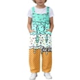 thumbnail image 2 of Toddler Kids Girls Boys Ice Cream Rompers Casual Loose Fit Romper With Pockets Ice Print Long Pants Playwear Jumpsuit Cute Outfits 11-12 Years, 2 of 6