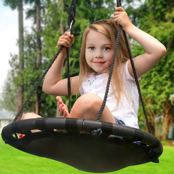 Spinner Swing  Kids Round Mat Swing  Great for Tree, Backyard, Playground [New Improved 2020 Design!] (24" Mat Seat)