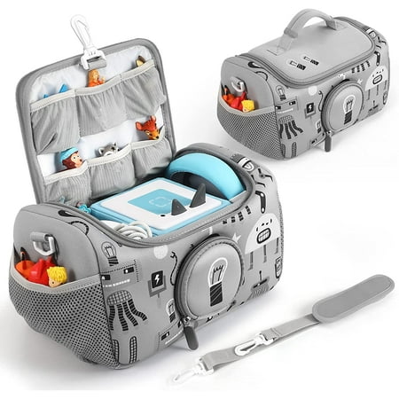 Carrying Case for Toniebox Starter Set Storage Carrier Bag for Toniesbox Audio Player Carrying Box for Kids Toniebox Accessories Travel Carrying Bag for Toniebox Gray