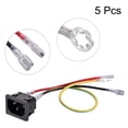 thumbnail image 3 of Unique Bargains C14 Panel Mount Plug Adapter AC 250V 10A 3 Pins IEC Inlet with 3 Wires 5pcs, 3 of 3