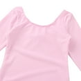 thumbnail image 5 of YONGHS Kids Girls Long Sleeve Ballet Dance Leotard with Tutu Mesh Skirt Performance Dresses Pink 10, 5 of 7