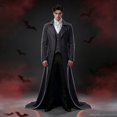 thumbnail image 6 of Long Trench Coat Vest, Set Victorian Gothic, Gentleman Overcoat, Halloween Costume, Long Trench Coat With Vest Set Victorian Gothic Gentleman Overcoat Halloween Costume for Halloween Party, Black L, 6 of 6
