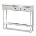 thumbnail image 3 of Baxton Studio Calvin Classic And Traditional French Farmhouse White Finished Wood 3-Drawer Entryway Console Table, 3 of 9