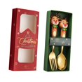 thumbnail image 5 of yotijay 2 Pieces Christmas Spoon and Fork Set Christmas Tableware Flatware with Gift Box Elk, 5 of 9