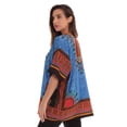 thumbnail image 2 of Riviera Sun Dashiki Shirt for Women with Pockets African Tribal Print Boho Top (Royal, Small / Medium), 2 of 3