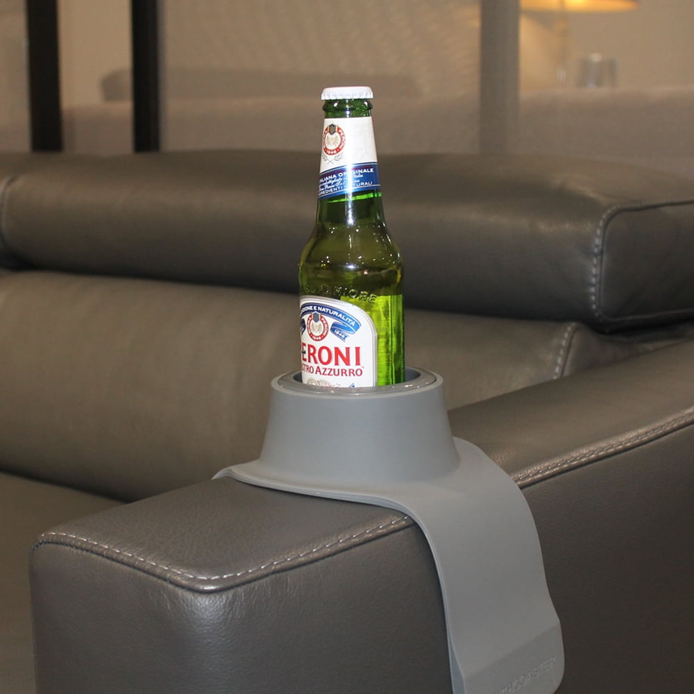 CouchCoaster The ultimate drink holder for your sofa Steel Grey