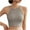 Gray, variant on Leesechin Women's Ribbed Tank Tops Padded Crop Casual Basic Sleeveless Tops with Built in Bra Square Neck