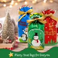 thumbnail image 3 of Wrapables Christmas Drawstring Treat Bags for Candy, Cookies, Treats, Gifts and Party Favors (50pcs), Santa's Buddies, 3 of 4