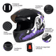 thumbnail image 5 of Casco Sleek Para Moto Abatible Certificado talla L (59-60 cm) VIOLETA NEGRO Halloween, 5 of 5