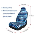 thumbnail image 5 of Pofeuu Ice Blue Stripes Print Automotive Car Seat Covers Flat Cloth Full Set Seat Covers,Car Seat Covers front seats for Cars Trucks and SUVs-2 PCS, 5 of 9