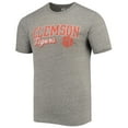 thumbnail image 2 of Men's Russell Heathered Charcoal Clemson Tigers Tri-Blend T-Shirt, 2 of 3