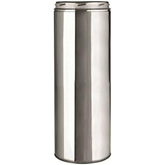 Sure-Temp Insulated Chimney Pipe with Locking Band, 6" x 18" For Selkirk 206018