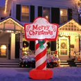 thumbnail image 1 of Decoraciones inflables navideñas para exteriores, feliz Navidad, 4 pies, 1 of 8