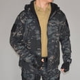 thumbnail image 1 of Chaqueta Soft Shell de piel de tiburón para exteriores para hombres y mujeres, chaqueta de montañismo táctica de camuflaje impermeable gruesa con forro polar para otoño e invierno, 1 of 6