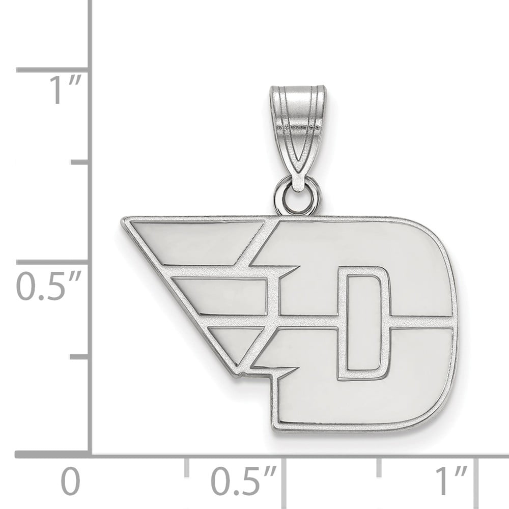 White Sterling Silver Charm Pendant Ohio NCAA State University 15 mm 7 