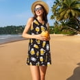 thumbnail image 3 of Fotbe Beer In A Bottle Vestido de Verano sin Mangas para Mujer – Vestido Midi Línea A, Estilo Camiseta Floral, Vestido Playero Casual y Fluido, 3 of 7