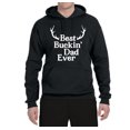 thumbnail image 2 of Wild Bobby, Best Buckin Dad Ever Funny Hunting, Father's Day, Unisex Graphic Hoodie Sweatshirt, Black, Small, 2 of 3